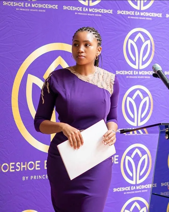 HRH Princess Senate Seeiso at a Shoeshoe Ea Moshoeshoe donation drive
