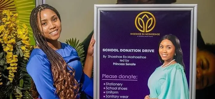 School Donation Drive signage listing items needed